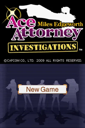 Ace Attorney Investigations - Miles Edgeworth (USA) screen shot title